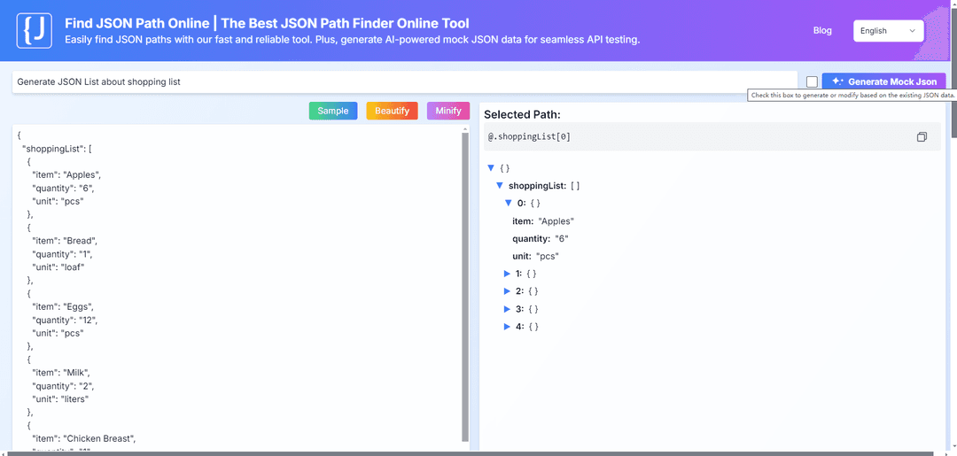 It is a Json Formatter, json viewer, json editor and ai mock data generator